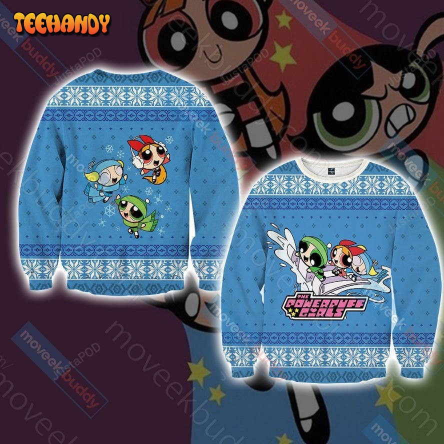 The Powerpuff Girls Christmas Ugly Sweater, Ugly Sweater, Christmas Sweaters