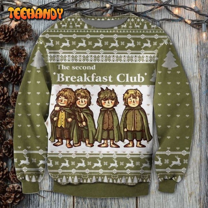 The Second Breakfast Club Ugly Christmas Sweater, All Over Print Sweatshirt