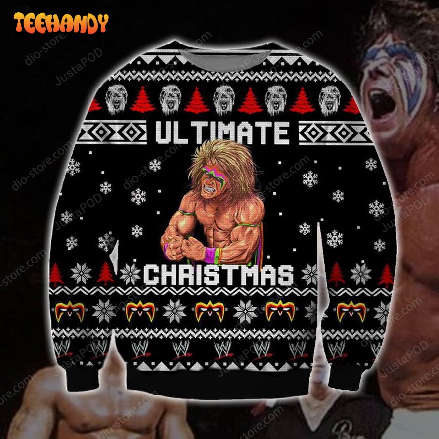 The Ultimate Warrior Knitting Pattern Ugly Christmas Sweater, Ugly Sweater