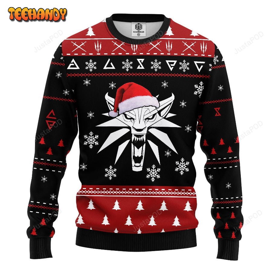 The Witcher Ugly Christmas Sweater, All Over Print Sweatshirt, Ugly Sweater