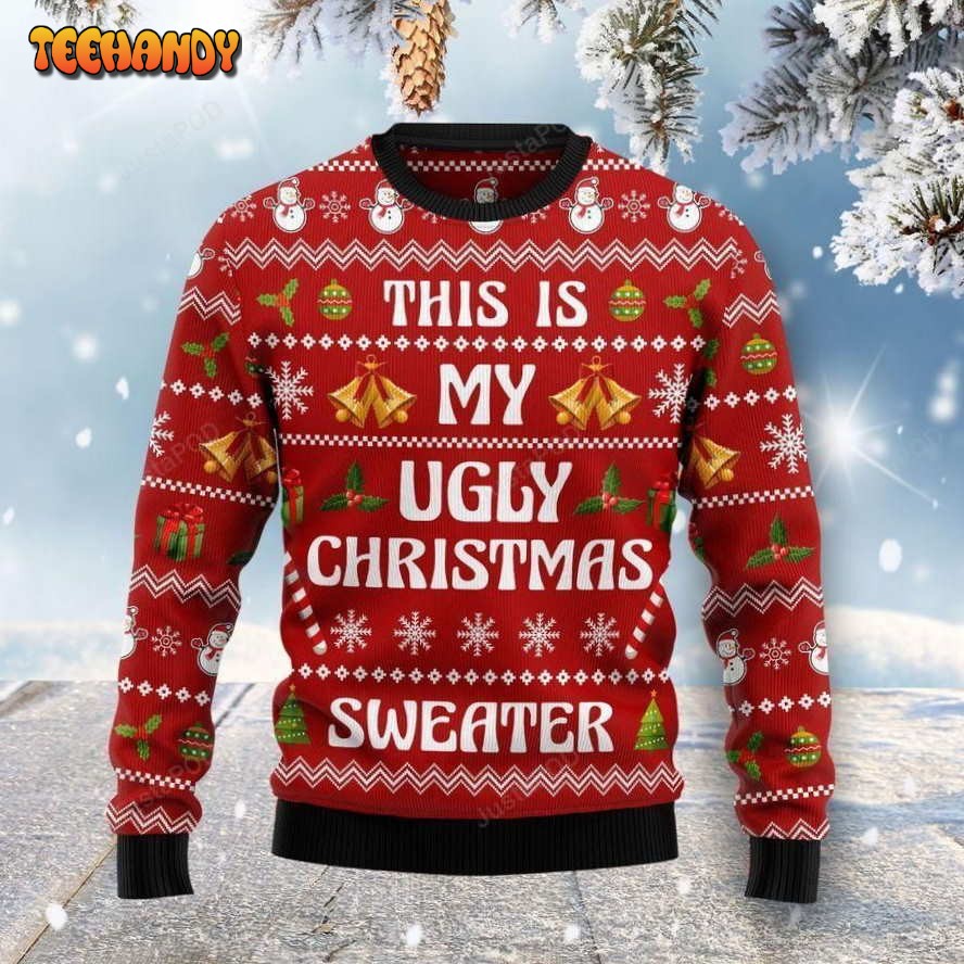 This Is My Ugly Christmas Ugly Christmas Sweater, All Over Print Sweatshirt