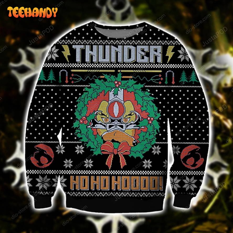 Thunder Ho Ho Ho Knitting Pattern For Unisex Ugly Christmas Sweater