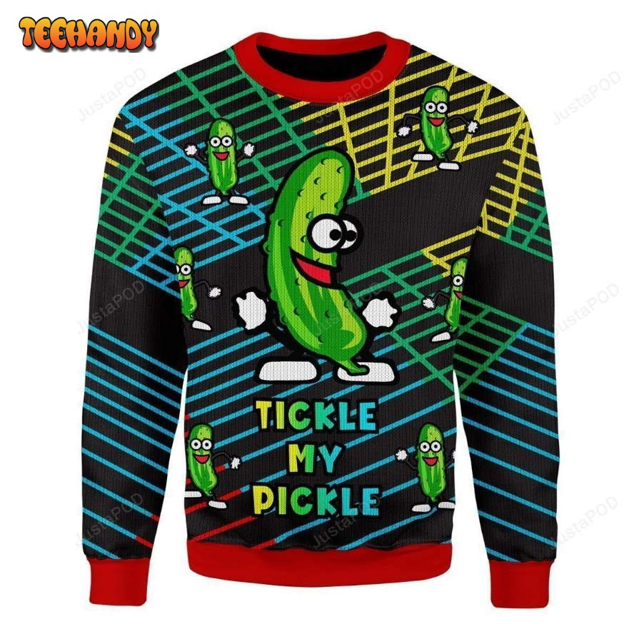 Tickle My Pickle Ugly Christmas Sweater, All Over Print Sweatshirt