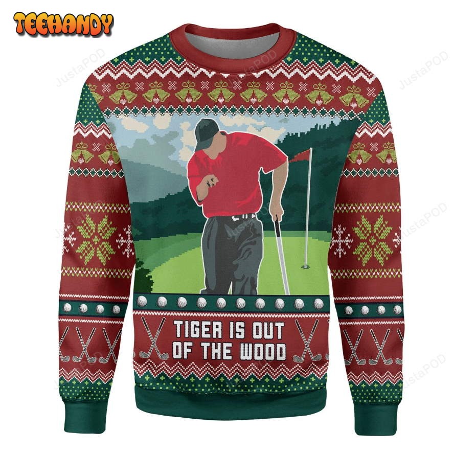 Tiger Is Out Of The Wood Ugly Christmas Sweater, All Over Print Sweatshirt