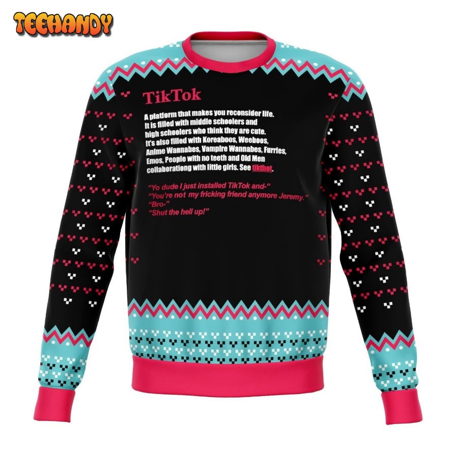 Tiktok Definition Ugly Christmas Sweater, All Over Print Sweatshirt