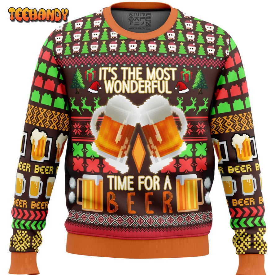 Time for a Beer Ugly Christmas Sweater