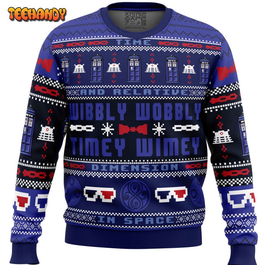 Timey Wimey Doctor Who Ugly Christmas Sweater