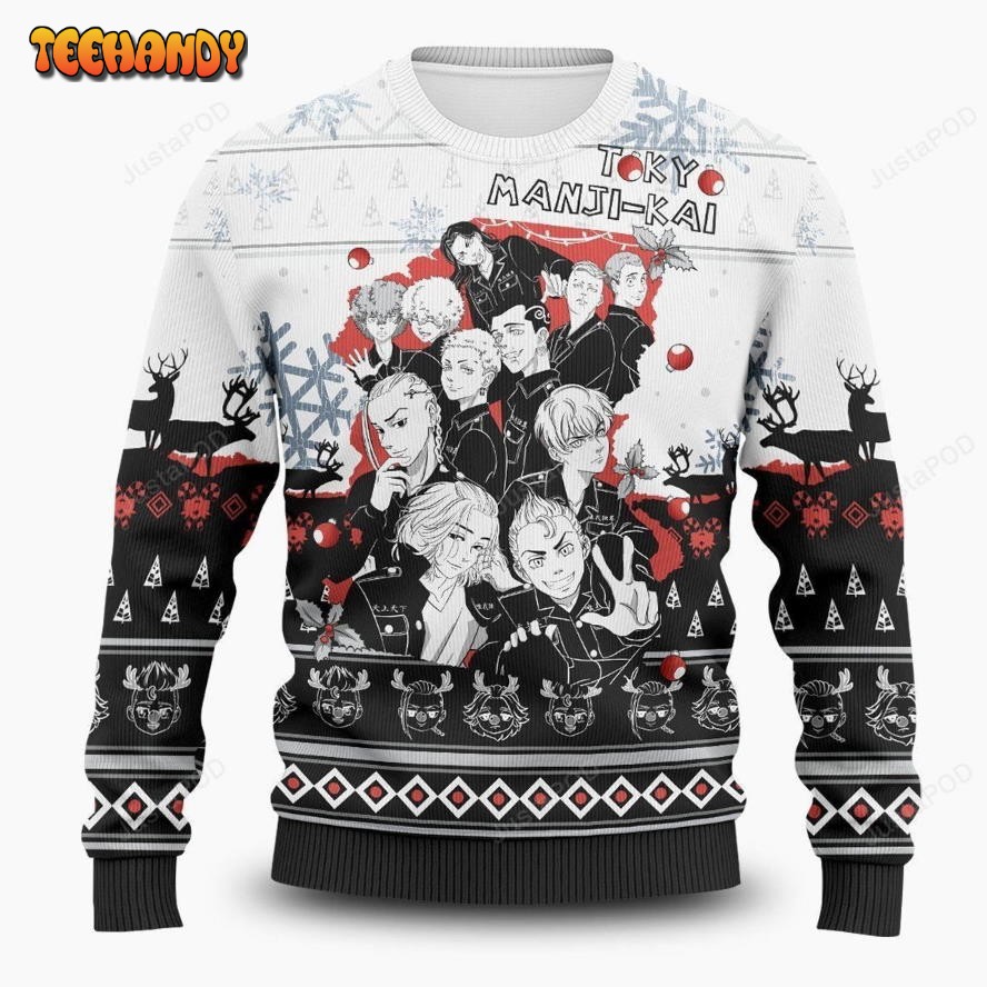 Tokyo Manji Gang Ugly Christmas Sweater, All Over Print Sweatshirt