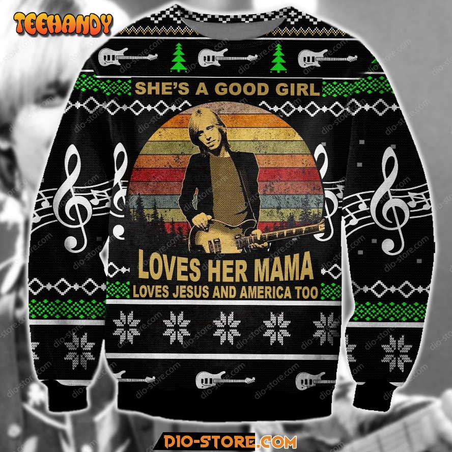 Tom Petty Ugly Christmas Sweater, All Over Print Sweatshirt, Ugly Sweater