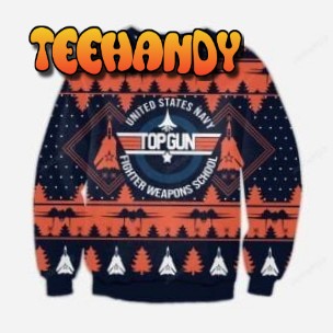 Top Gun Ugly Christmas Sweater, All Over Print Sweatshirt, Ugly Sweater