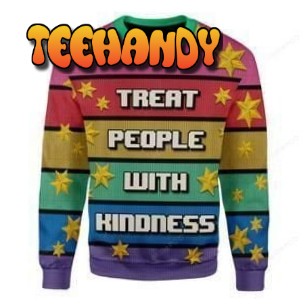 Treat People With Kindness Ugly Christmas Sweater, All Over Print Sweatshirt