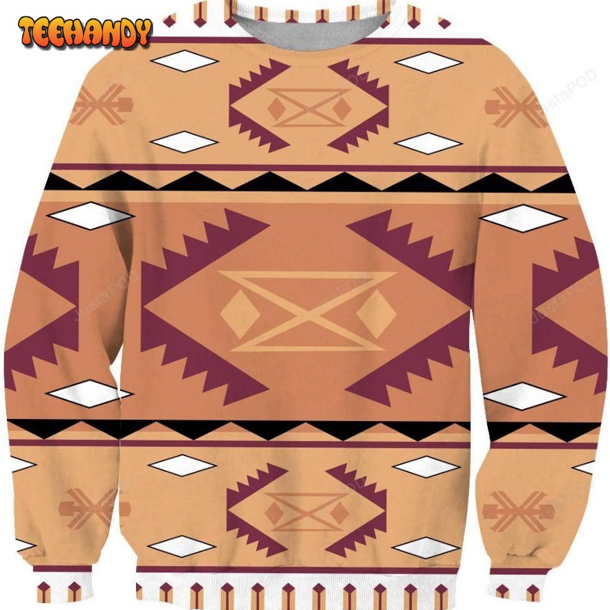 Tribe Pattern Ugly Christmas Sweater, All Over Print Sweatshirt, Ugly Sweater