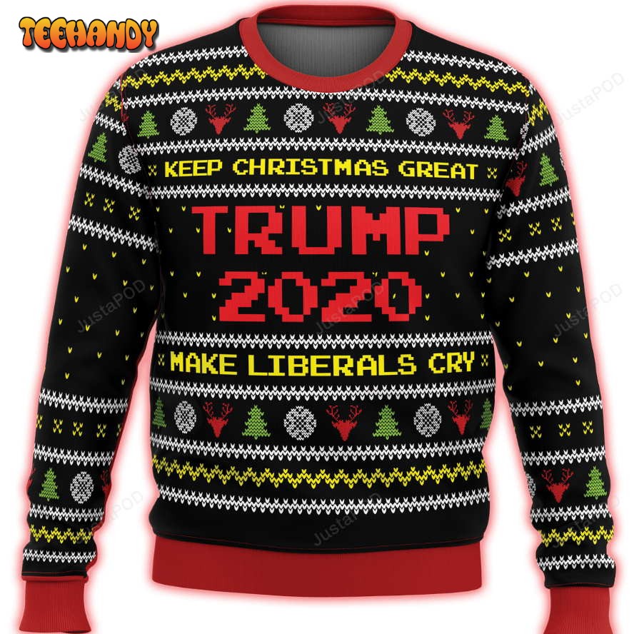 Trump Make Liberals Cry Premium Ugly Sweater, Ugly Sweater, Christmas Sweaters