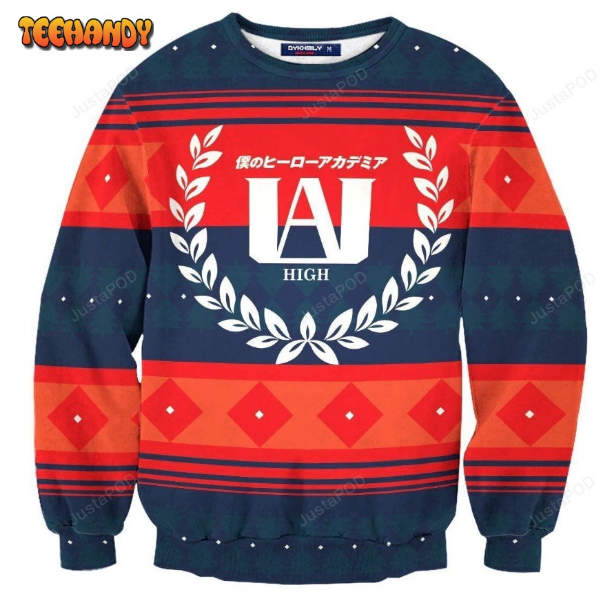 UA High Ugly Christmas Sweater, All Over Print Sweatshirt, Ugly Sweater