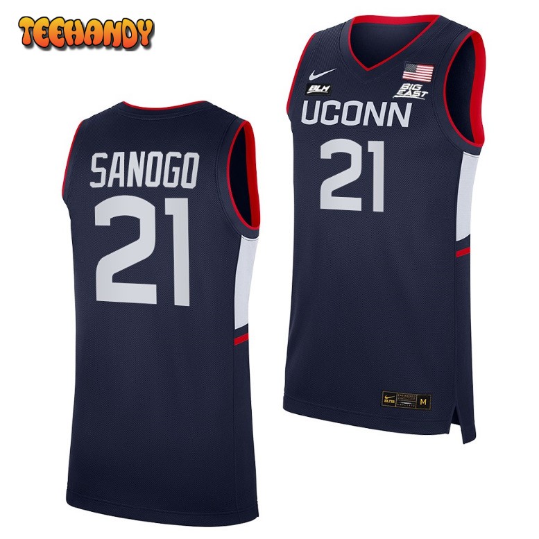 UConn Huskies Adama Sanogo 2023 Navy Away College Basketball Jersey