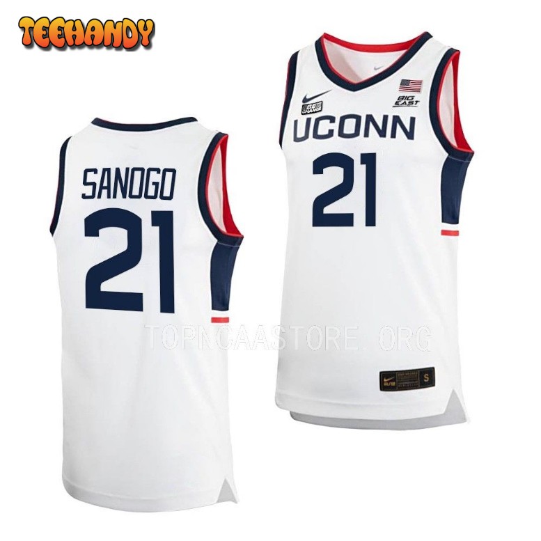 UConn Huskies Adama Sanogo 2023 White Home College Basketball Jersey