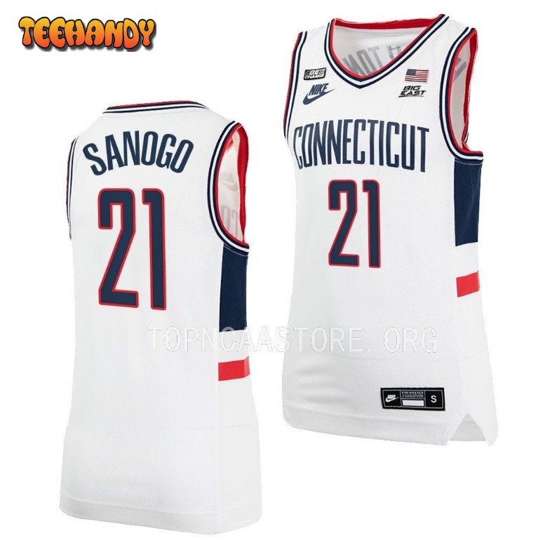 UConn Huskies Adama Sanogo White Alumni College Basketball Jersey