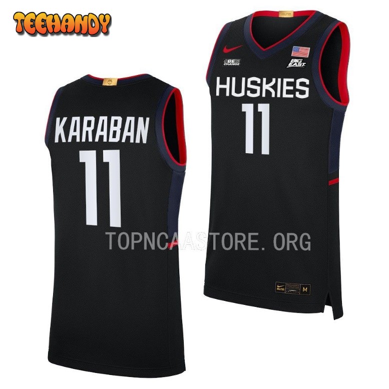 UConn Huskies Alex Karaban Black Limited College Basketball Jersey