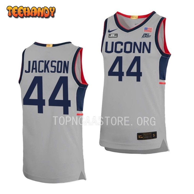 UConn Huskies Andre Jackson Jr Gray Alternate College Basketball Jersey