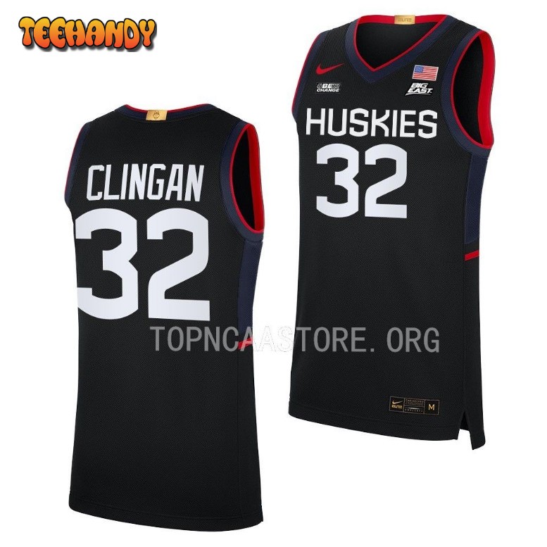 UConn Huskies Donovan Clingan Black Limited College Basketball Jersey