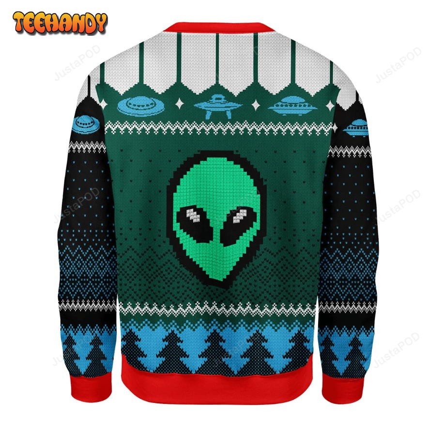 UFO Alien LOL Bye Ugly Christmas Sweater, All Over Print Sweatshirt, Ugly Sweater