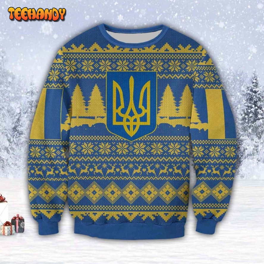 Ukraina 3D All Over Print Ugly Christmas Sweater, Ugly Sweater