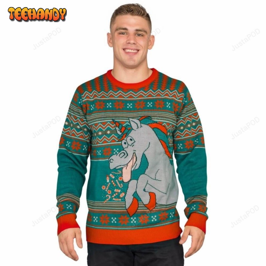 Unicorn Candy Canes and Star Dust Ugly Christmas Sweater, Ugly Sweater