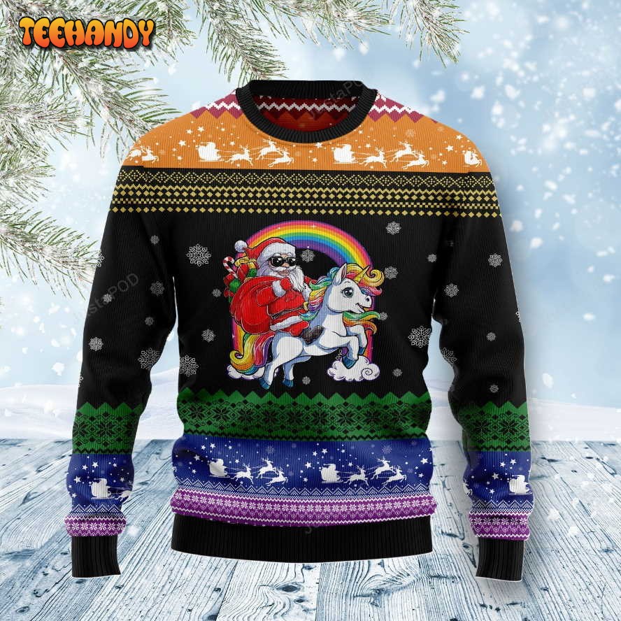 Unicorn LGBT Ugly Christmas Sweater, Ugly Sweater, Christmas Sweaters