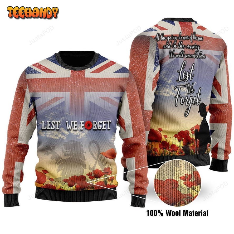 United Kingdom Veterans Ugly Christmas Sweater, All Over Print Sweatshirt