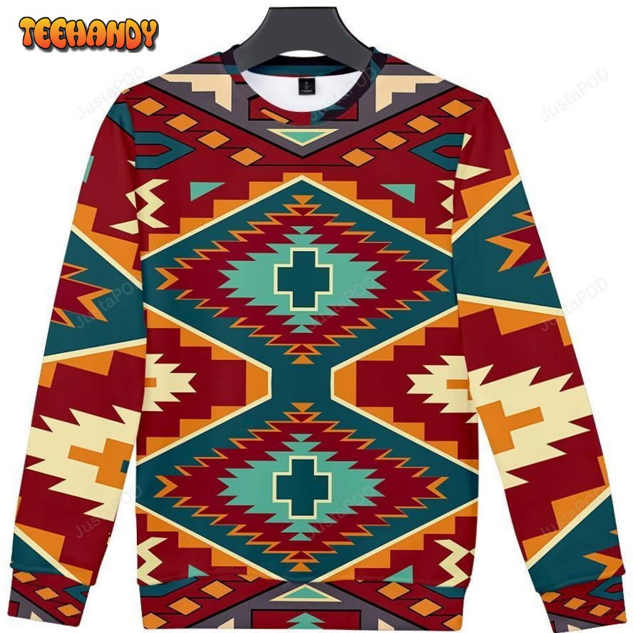 United Tribes Art Ugly Christmas Sweater, All Over Print Sweatshirt, Ugly Sweater