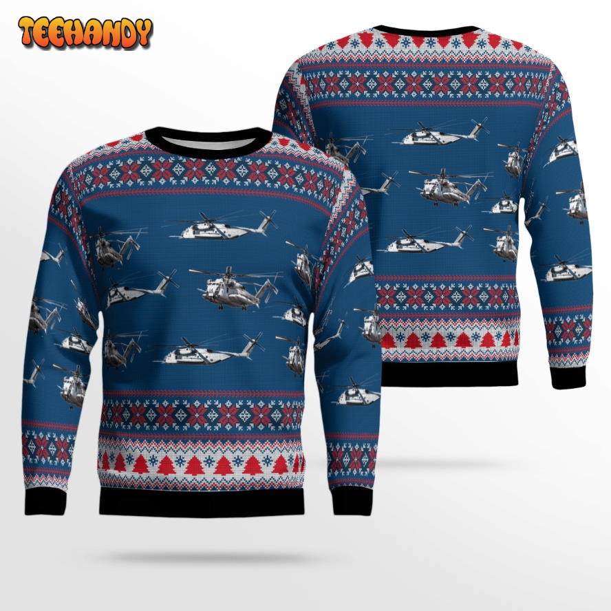 U.S. Marine Corps Sikorsky Ugly Christmas Sweater, All Over Print Sweatshirt