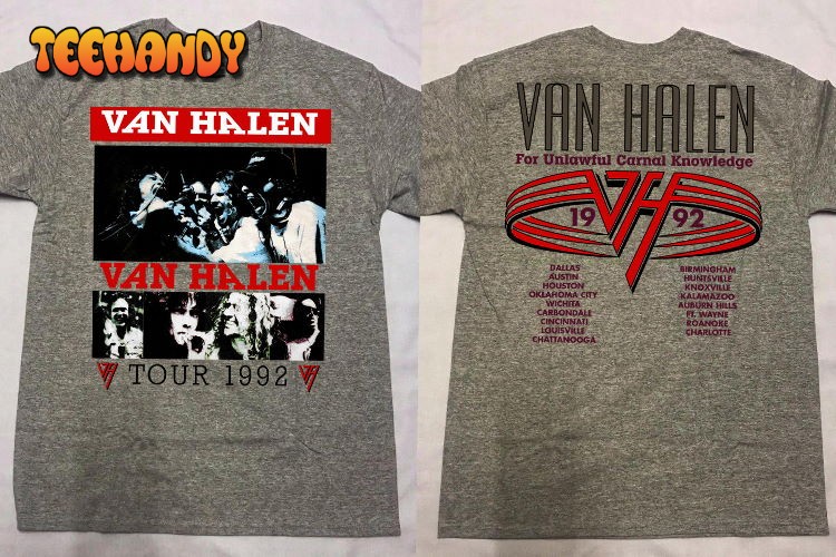 Van Halen For Unlawful Carnal Knowledge Tour 1992 T-Shirt