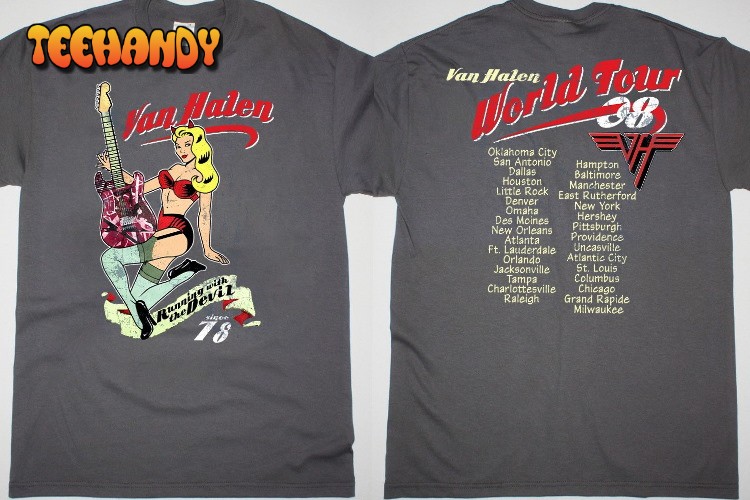 Van Halen Running With The Devils since 78 T-Shirt, Van Halen World Tour 1978 T-Shirt