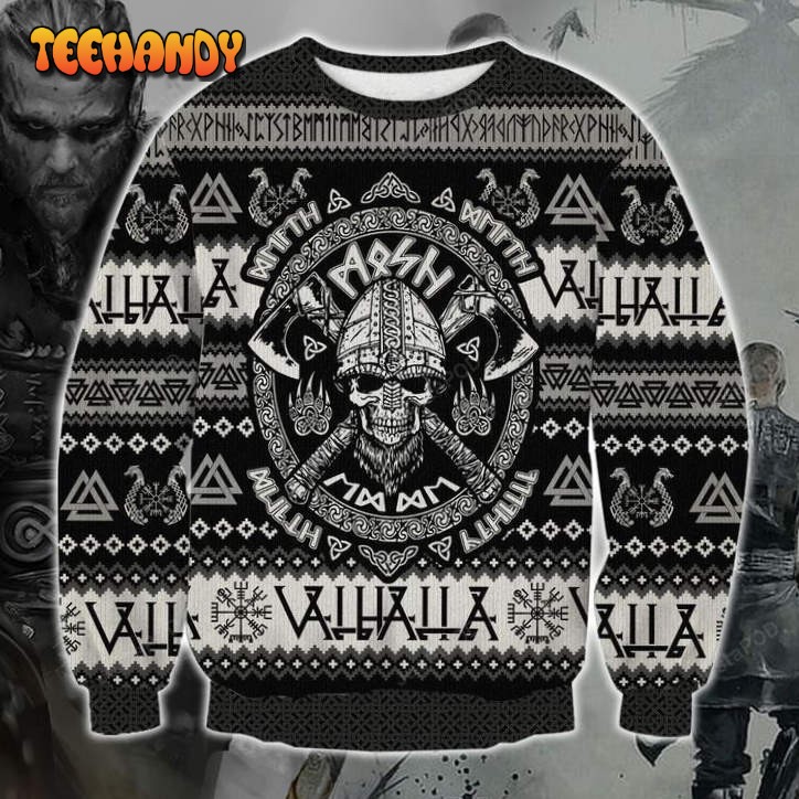 Viking Ugly Christmas Sweater, All Over Print Sweatshirt, Ugly Sweater