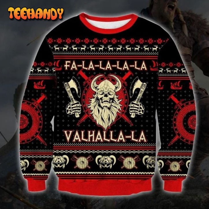 VIKING VALHALLA-LA CHRISTMAS SWEATER, Ugly Sweater, Christmas Sweaters