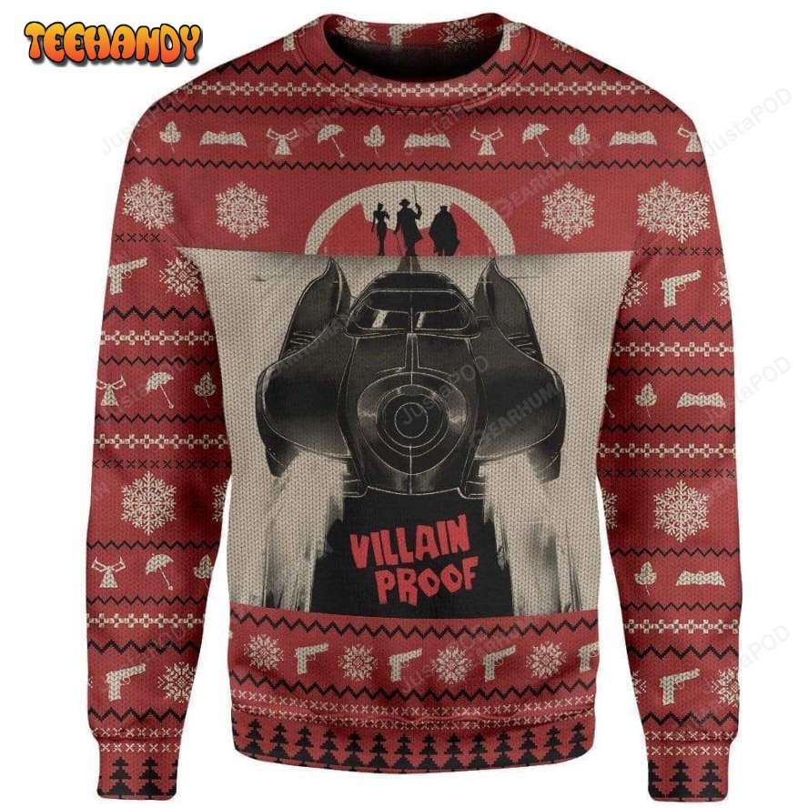 Villain Proof For Unisex Ugly Christmas Sweater, All Over Print Sweatshirt