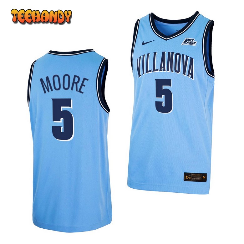 Villanova Wildcats Justin Moore Blue Alternate College Basketball Jersey