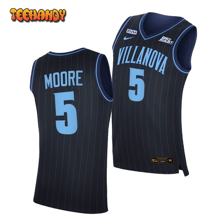 Villanova Wildcats Justin Moore Navy College Basketball Jersey