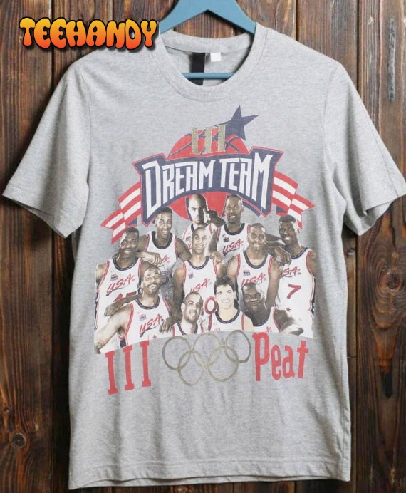 Vintage 1996 USA Dream Team Bootleg Rap Shirt for Man Woman