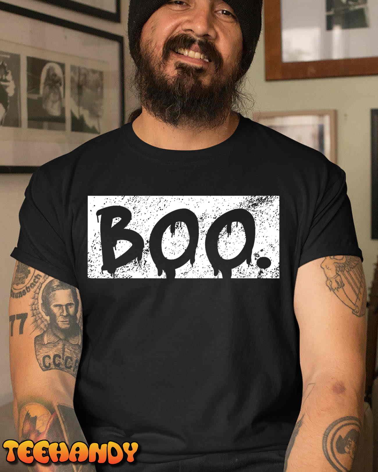 Vintage Boo Funny Lazy Halloween Costumes For Men And Women T-Shirt