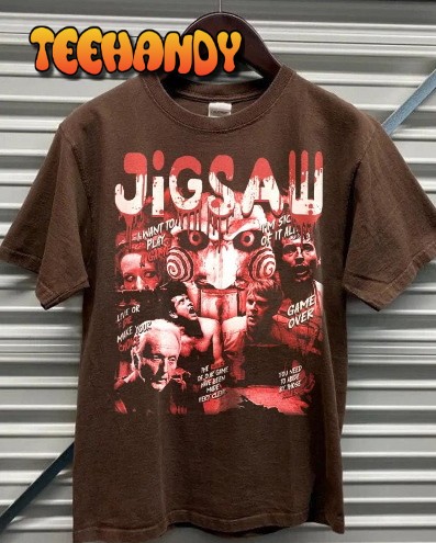 Vintage Saw Reverse Bear Trap Horror T Shirt