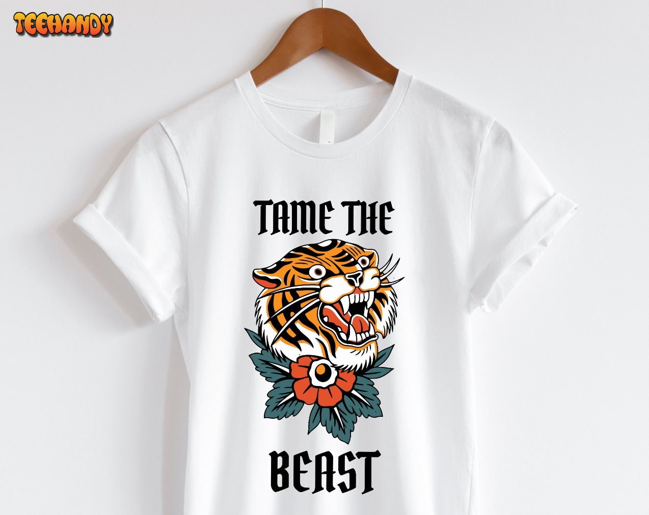 Vintage Tattoo tshirt, Tame the beast tee, Workout shirt, Lifting T Shirt