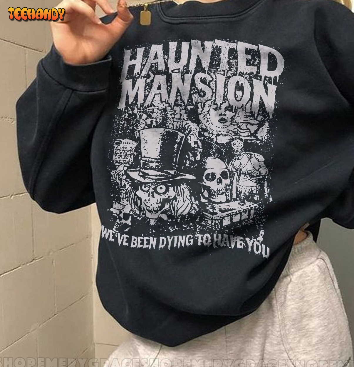 Vintage The Haunted Mansion Crewneck Sweatshirt, Vintage Halloween Hoodie