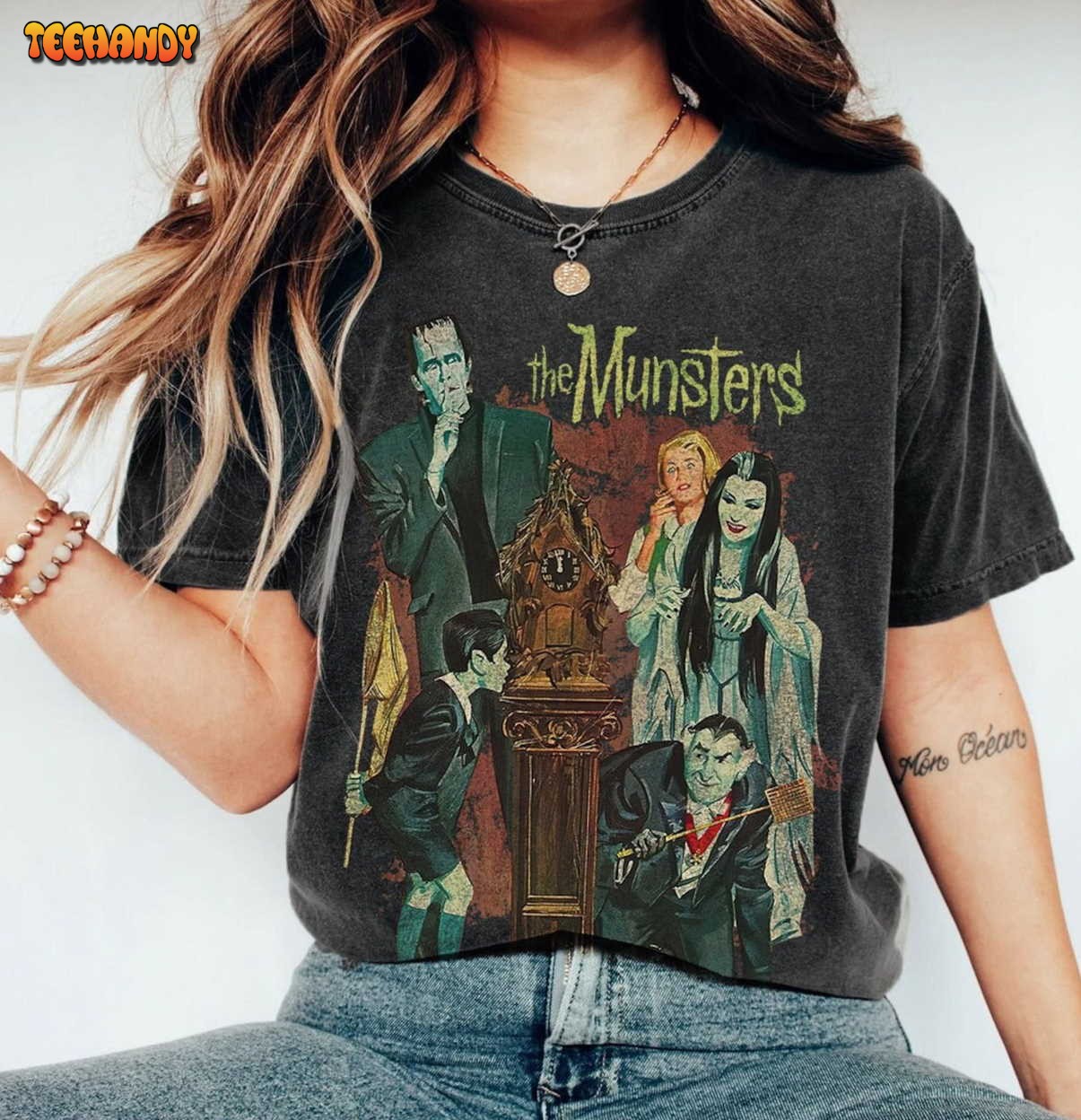 Vintage The Munster Shirt, Retro Vintage Halloween Shirt, Frankenstein Sweashirt