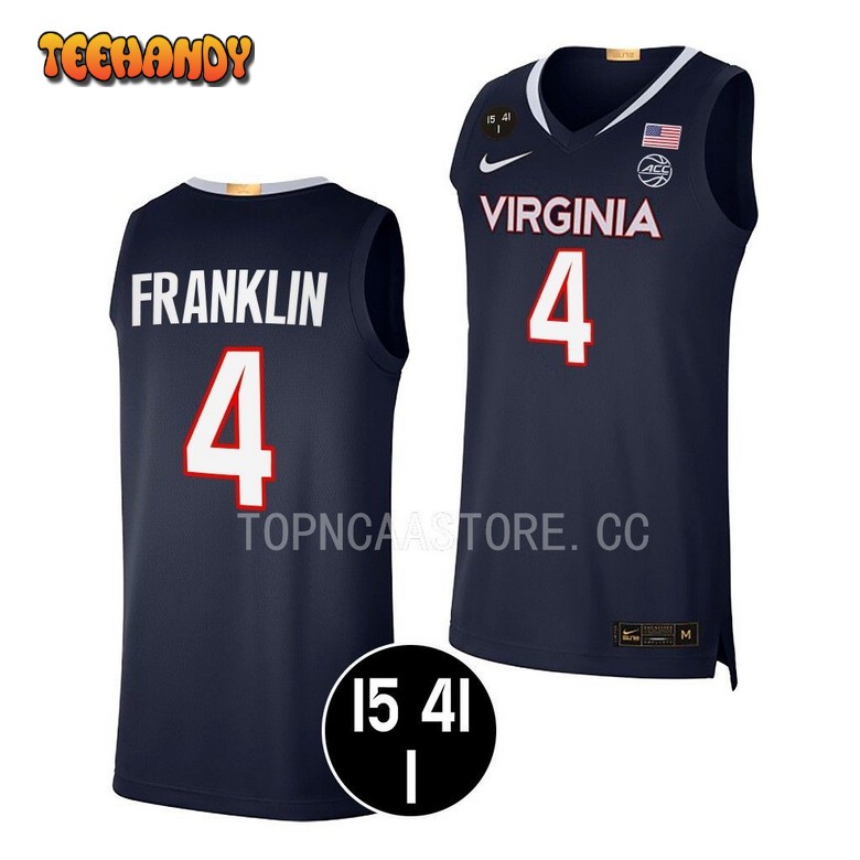 Virginia Cavaliers Armaan Franklin Navy 2022 UVA Strong Jersey