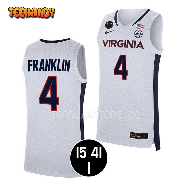 Virginia Cavaliers Armaan Franklin White 2022 UVA Strong Jersey