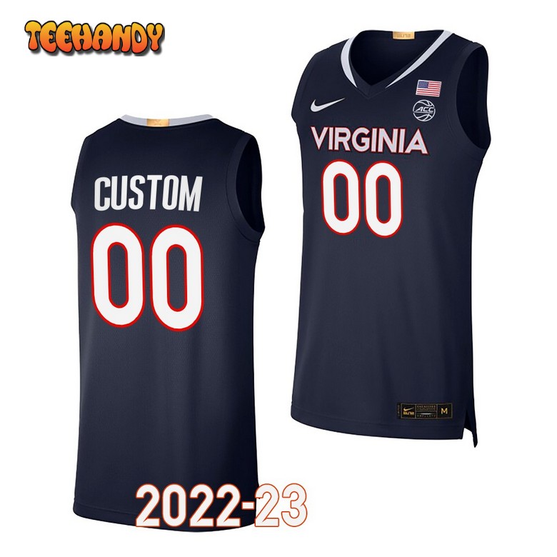 Virginia Cavaliers Custom 2023 Navy Replica College Basketball Jersey
