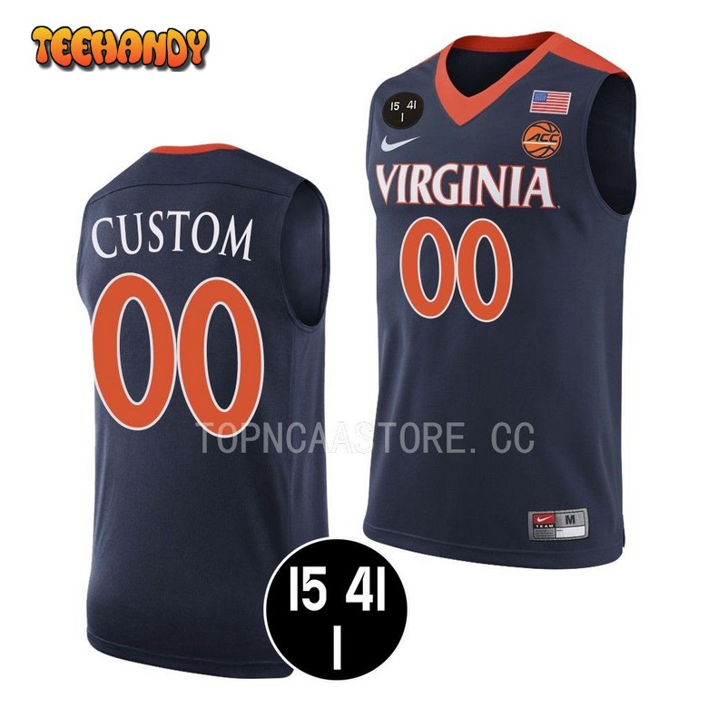 Virginia Cavaliers Custom Navy UVA Strong College Basketball Jersey