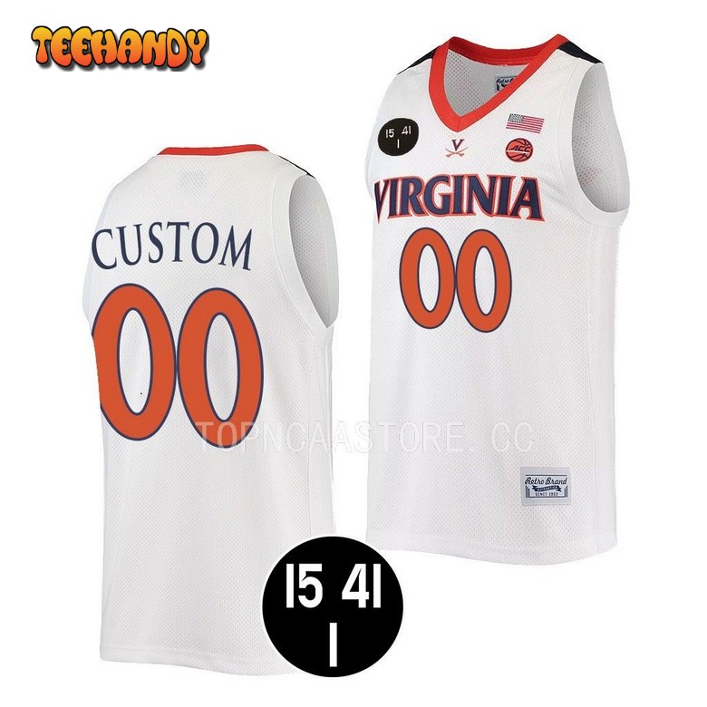 Virginia Cavaliers Custom White UVA Strong College Basketball Jersey