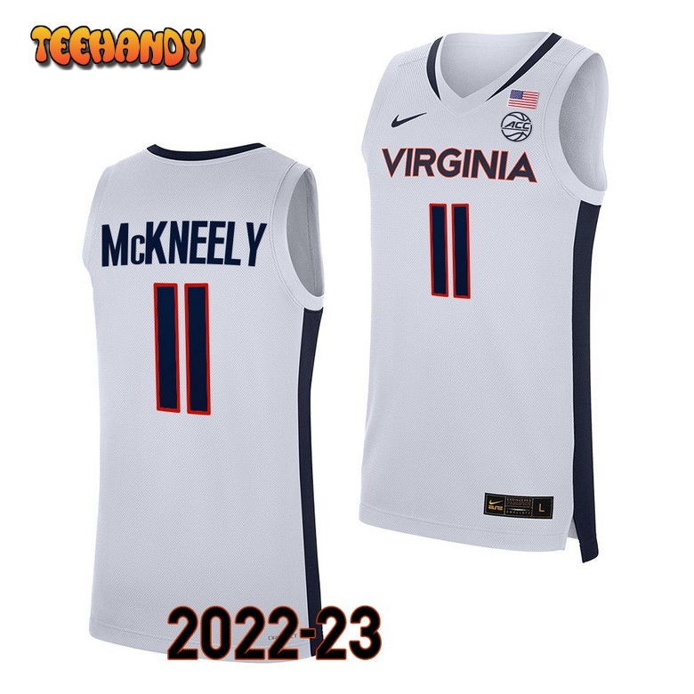 Virginia Cavaliers Isaac McKneely 2023 White Replica College Basketball Jersey